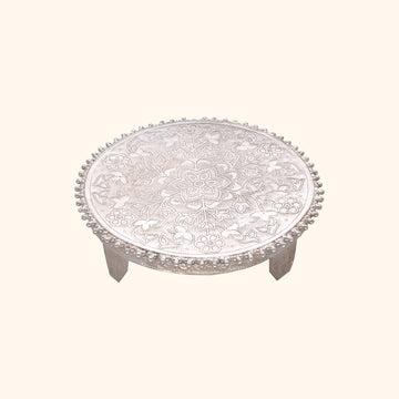 Divine Silver Carved Pooja Paat